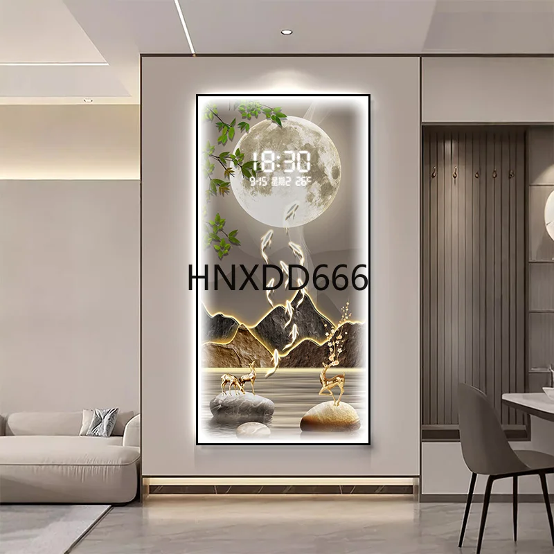 Interior Design Luxury Living Room - Horloge murale de luxe avec télécommande