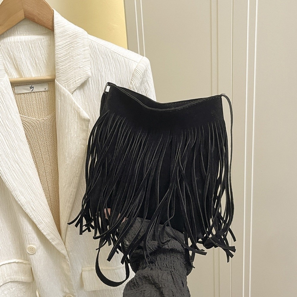 Interior Design Vintage Style - Sac bandoulière rétro à franges, style