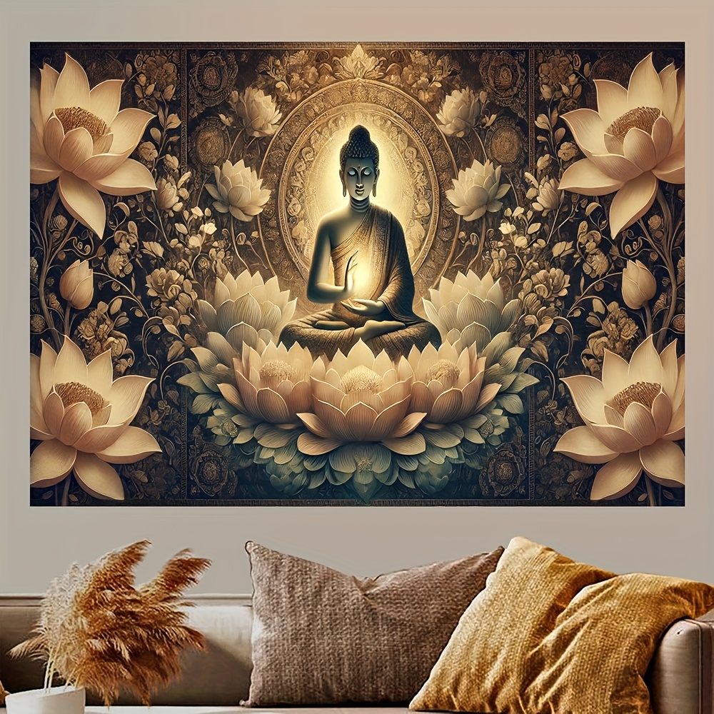 Interior Design Zen - Tapisserie murale en forme de fleur