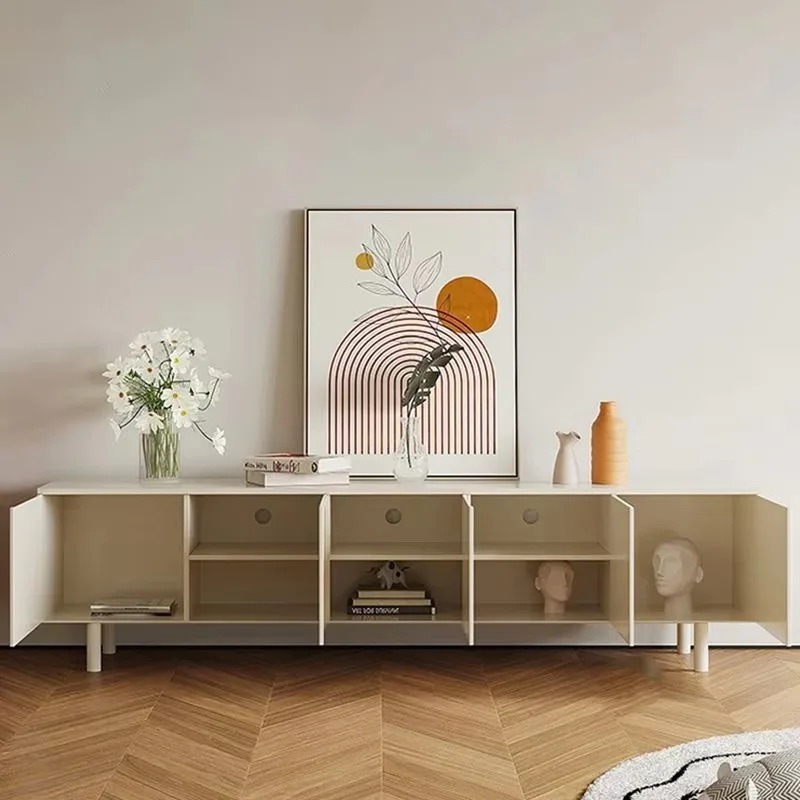 Interior Design Luxury Living Room - Meuble Tv blanc de luxe, rangement