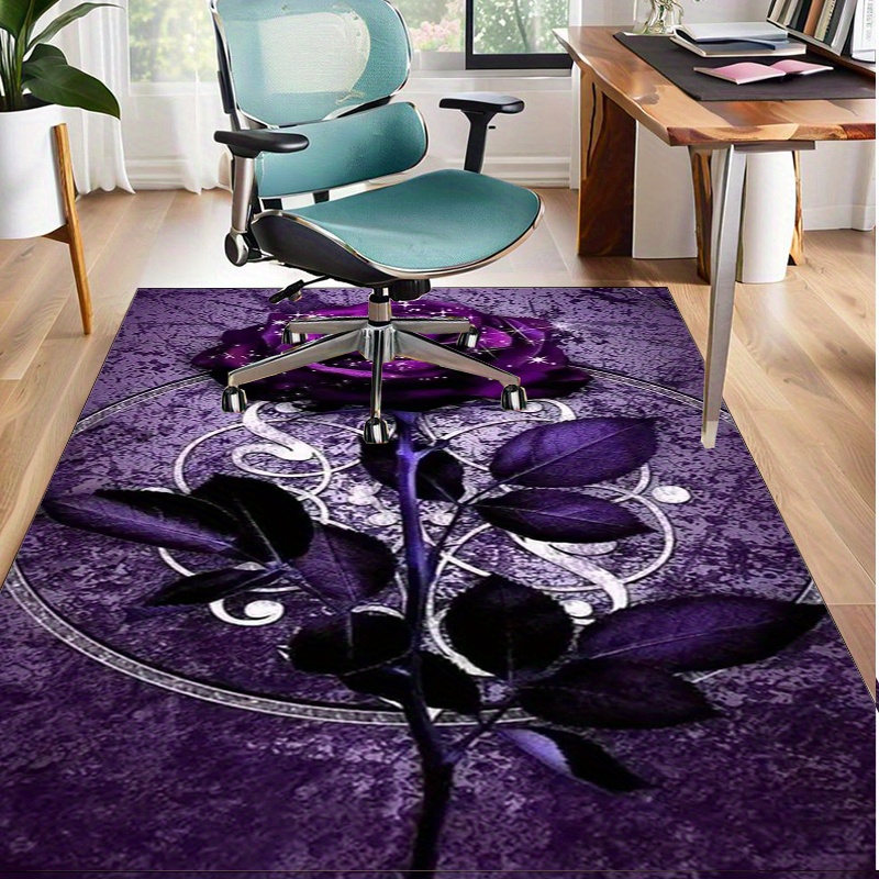 Interior Design Luxury Living Room - Tapis feuille violette pour un décor