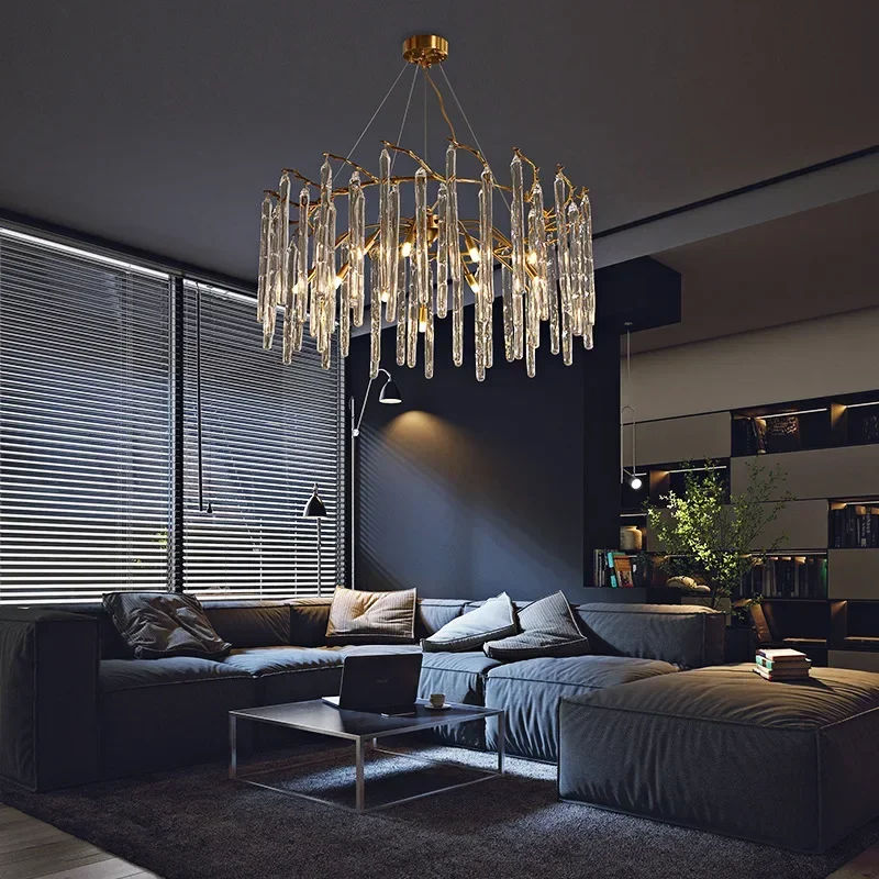 Lampes de plafond en cristal c - Interior Design Luxury Living Room avis et prix