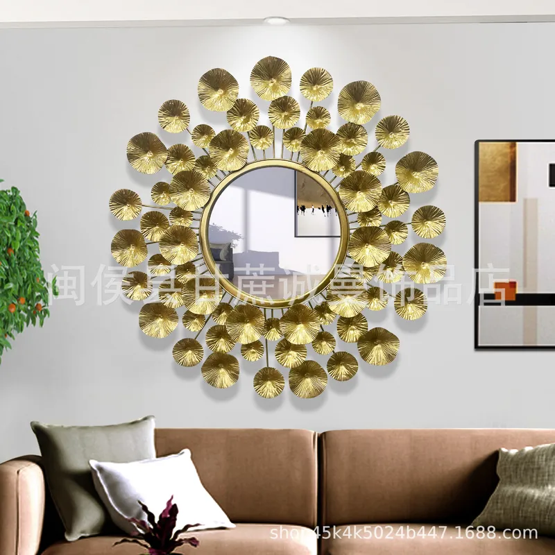 Miroir décoratif mural en méta - Interior Design Luxury Living Room avis et prix